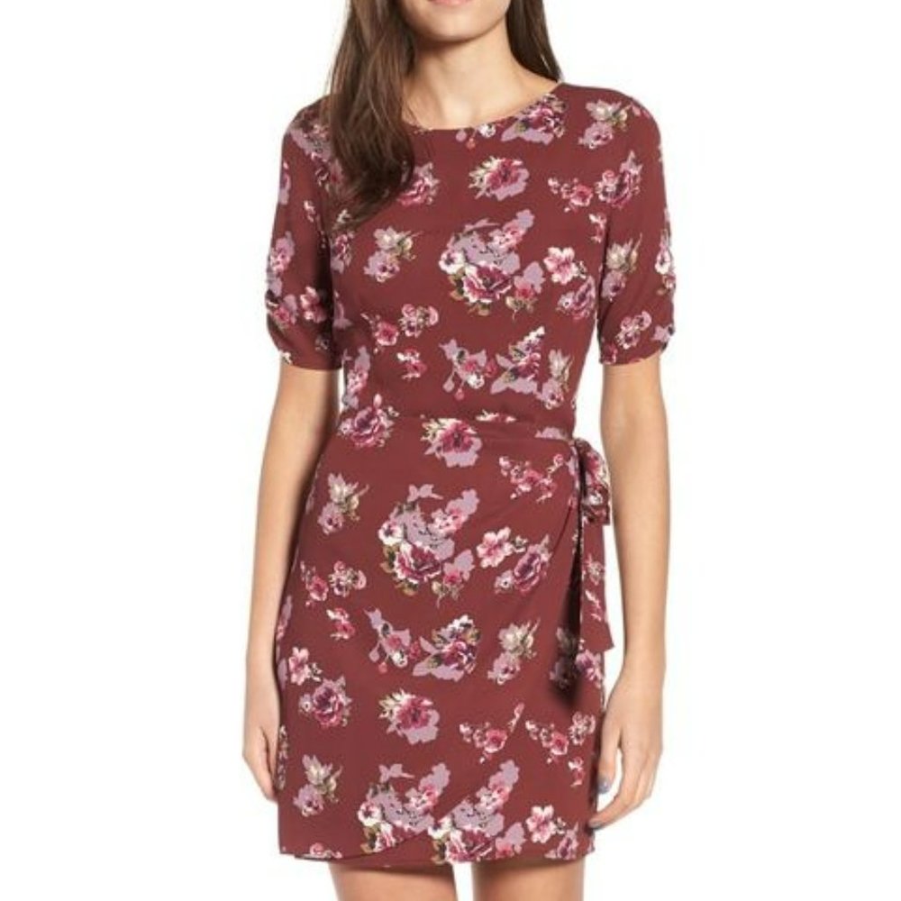 ASTR the label floral wrap dress